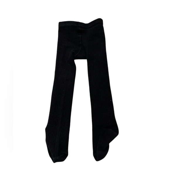 Set of 2 Little Stocking Co Black & Red Cable Knit Leggings size 1 to 2 years - Picture 5 of 8